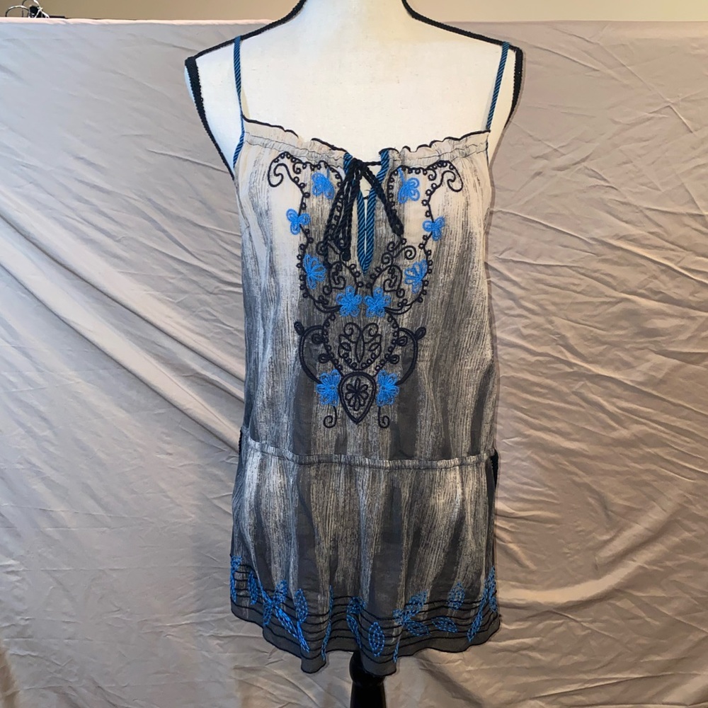 NWT Free People El Ray Watercolor Tunic Dress Women’s Size 6